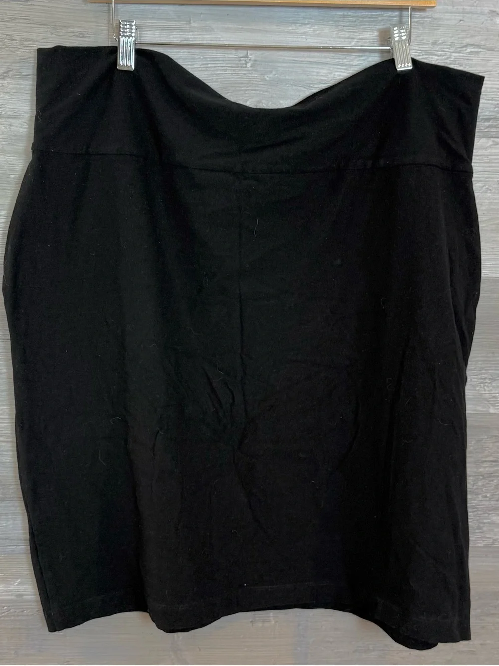 Eileen Fisher Washable Stretch Crepe Pencil Skirt Black XL - Picture 3 of 6